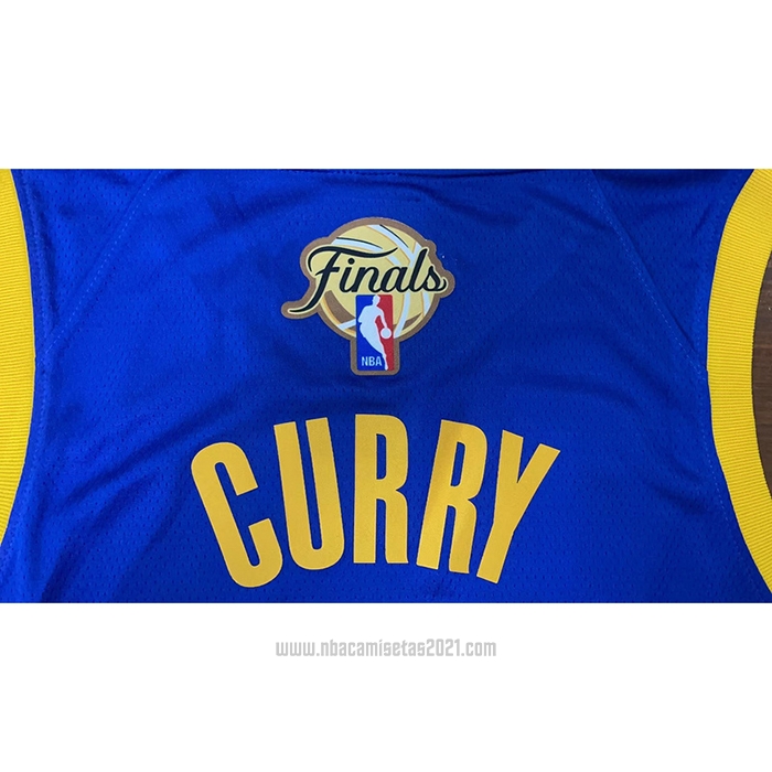 Camiseta Golden State Warriors Stephen Curry #30 Icon 2022 NBA Finals Azul